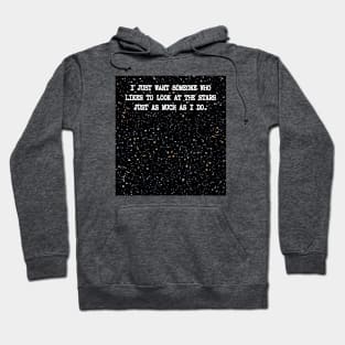 Love Quote on Star and Universe Pattern Hoodie